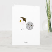 Meerschweinchen-Weihnachten Feiertagskarte (Rückseite)