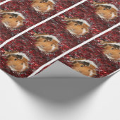 Meerschweinchen-Weihnachten Geschenkpapier (Ecke)