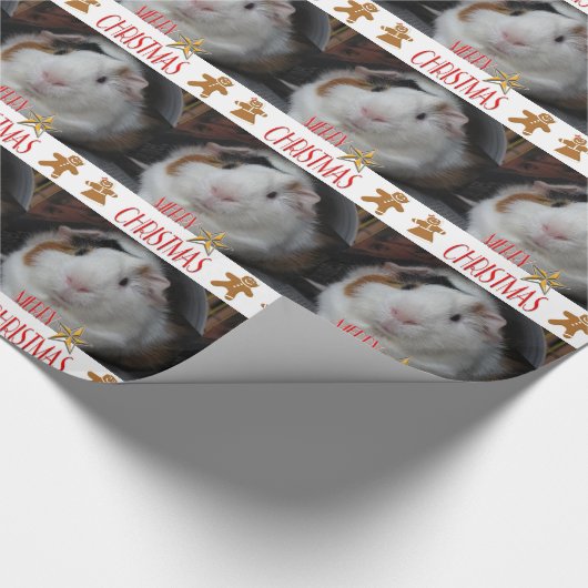 Meerschweinchen-Weihnachten Geschenkpapier (Ecke)