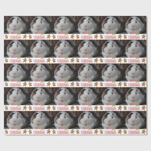 Meerschweinchen-Weihnachten Geschenkpapier (Flach)