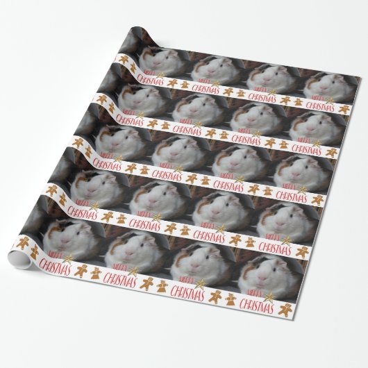 Meerschweinchen-Weihnachten Geschenkpapier (Ungerollt)