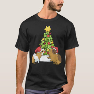 Meerschweinchen Weihnachten Meerschweinchen vor We T-Shirt