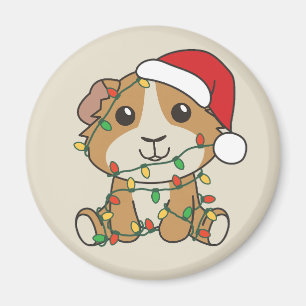 Meerschweinchen Weihnachten Wintertiere Feste Magnet