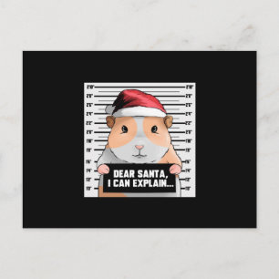 Meerschweinchen-Weihnachts-Cavy Lieber Santa, ich Postkarte