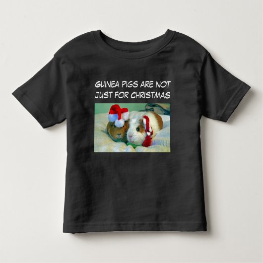 Meerschweinchen-Weihnachtshoodie Kleinkind T-shirt (Vorderseite)