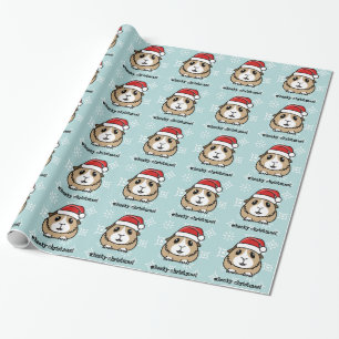 Meerschweinchen-Weihnachtspapier Geschenkpapier