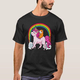 Meerschweinchen Weißes Einhorn Pferd Mystischer Re T-Shirt
