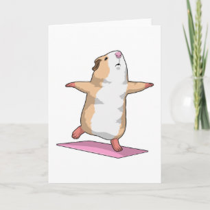 Meerschweinchen Yoga Meditation Fitness Karte