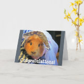 Meerschweinchenbraut Karte (Gelbe Blume)