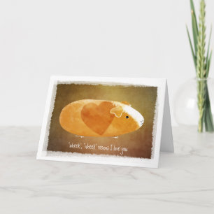 Meerschweinchenliebhaber Valentinstag Karte