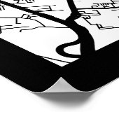 Meerut Uttar Pradesh City Map Poster (Ecke)