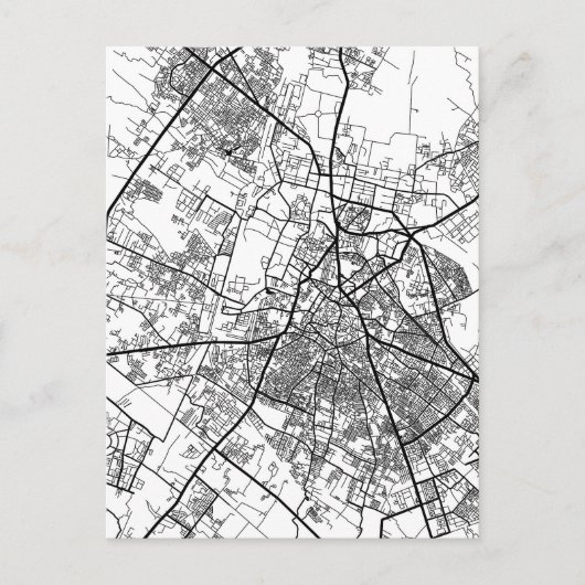 Meerut Uttar Pradesh City Map Postkarte (Vorderseite)