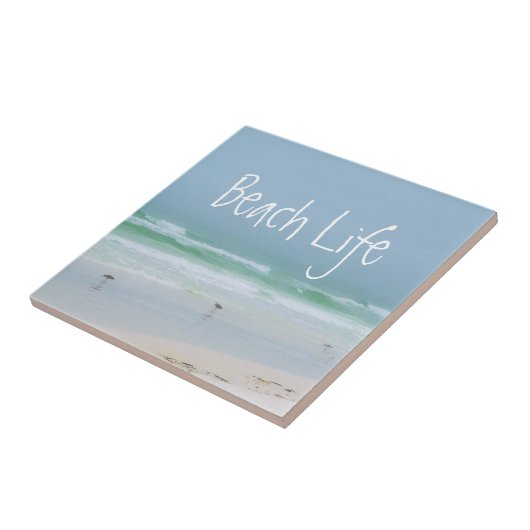 Meervögel Aqua Fliese (Seite)