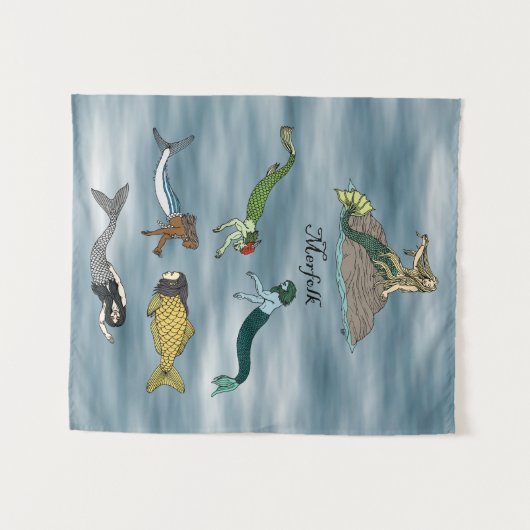 Meervolk Wandteppich (Vorderseite (Horizontal))