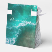 Meerwasser am Meer Sand tropischen Sommer Geschenkschachtel (Rückseite)