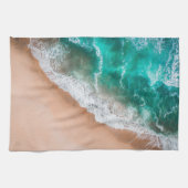 Meerwasser am Meer Sand tropischen Sommer Geschirrtuch (Horizontal)