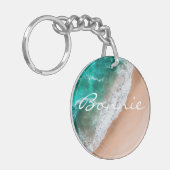 Meerwasser am Meer Sand tropischen Sommer Schlüsselanhänger (Vorderseite links)