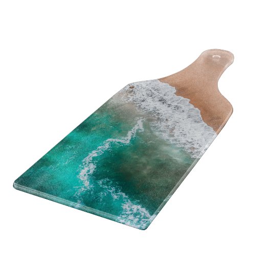 Meerwasser am Meer Sand tropischen Sommer Schneidebrett (Ecke)