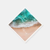 Meerwasser am Meer Sand tropischen Sommer Serviette (Ecke)