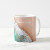 Meerwasser am Meer, tropischer Sommer Kaffeetasse (VorderseiteRechts)