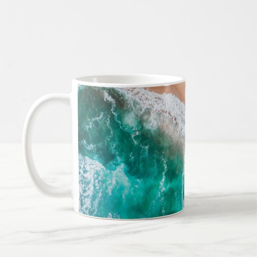 Meerwasser am Meer, tropischer Sommer Kaffeetasse (Links)