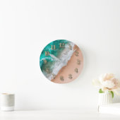 Meerwasser am Meer, tropischer Sommer Runde Wanduhr (Zuhause)