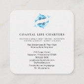 * Meerwasser-Aquakultur-Delphine Quadratische Visitenkarte (Rückseite)