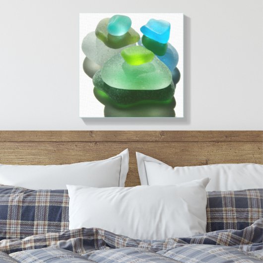 Meerwasser-Grün und türkisblaues Glas Leinwanddruck (Insitu (Schlafzimmer))