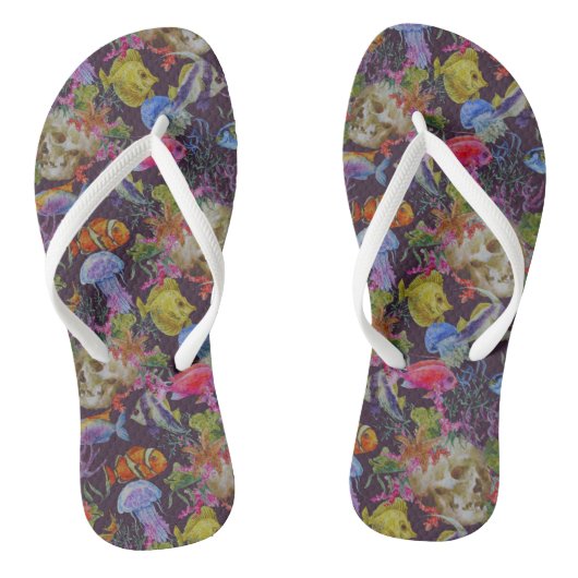 Meerwasser-Grunge-Muster Badesandalen (Fußbett)