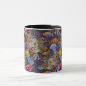 Meerwasser-Grunge-Muster Tasse (Zentrum)