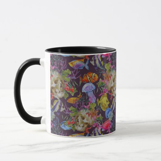 Meerwasser-Grunge-Muster Tasse (Links)