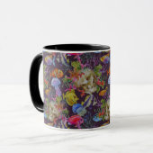 Meerwasser-Grunge-Muster Tasse (Vorderseite Links)