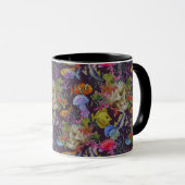 Meerwasser-Grunge-Muster Tasse (VorderseiteRechts)