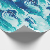 Meerwasser- oder Meereswellen-Design Geschenkpapier (Ecke)