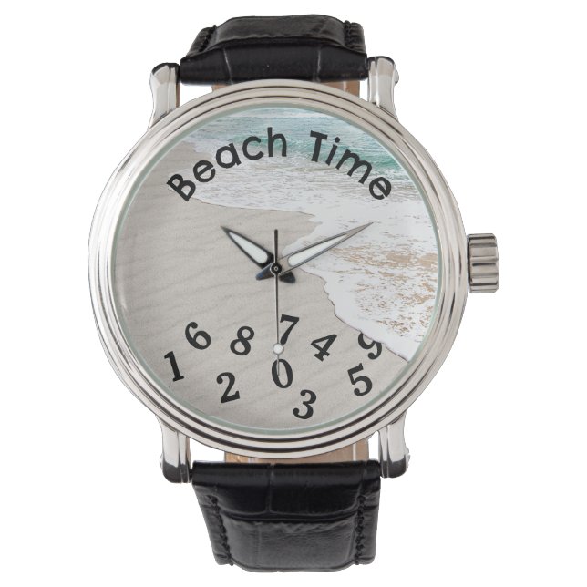 Meerwasser und WindSwept Beach Sand Armbanduhr (Vorderseite)
