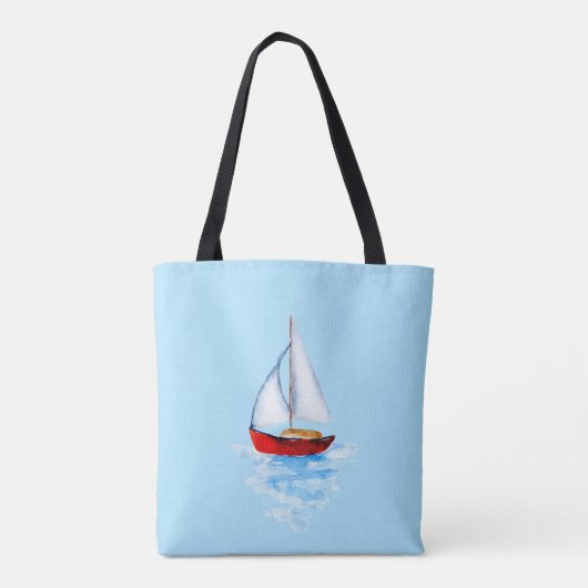 Meerwasser von Sailboat Tasche (Rückseite)