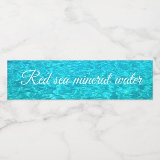 Meerwasser Wasserflaschenetikett (Einzelnes Label)