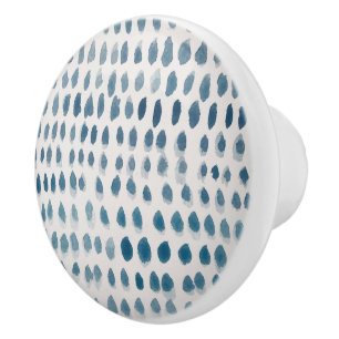 Meerwasserglas Strandmuster Kieselstein Keramikknauf
