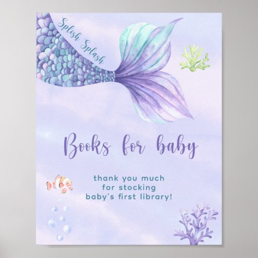 Meerwassermädchen Schwanz - Kinderbücher Poster (Vorne)