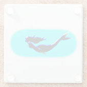 Meerwasserschwimmen Glasuntersetzer (Rückseite)