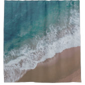 Meerwasserstrand und Sommerküste Duschvorhang (Vorderseite)
