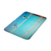 Meerwasservögel türkis Foto Küstenmeere Badematte (Schrägansicht)