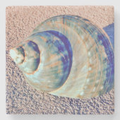 MeerWelk Seashell Steinuntersetzer (Vorderseite)