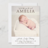 Meet Baby Foto Collage Geburtserklärung ankündigen Ankündigung (Vorderseite)