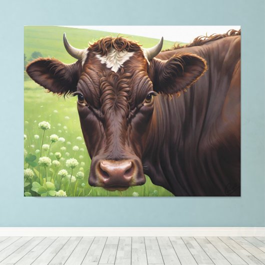 Meet Cow Leinwanddruck (Insitu (Holzboden))