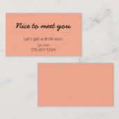 Meet Cute - Dating "Call Me" Card Telefonnummerkarte (Vorne/Hinten)