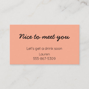 Meet Cute - Dating "Ruf mich" Karte