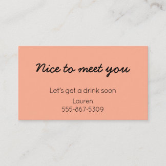 Meet Cute - Dating "Ruf mich" Karte