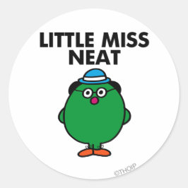 Meet Little Miss Neat Runder Aufkleber