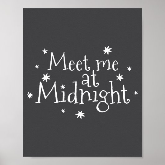 Meet Me At Midnight New Year 2026 Romantic Countdo Poster (Vorne)